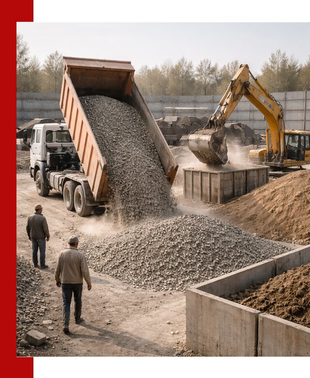 Доставка нерудных материалов с погрузкой и разгрузкой в Алейске