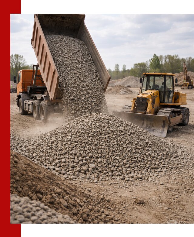 Доставка гравийного щебня фракции 40-70 в Алейске