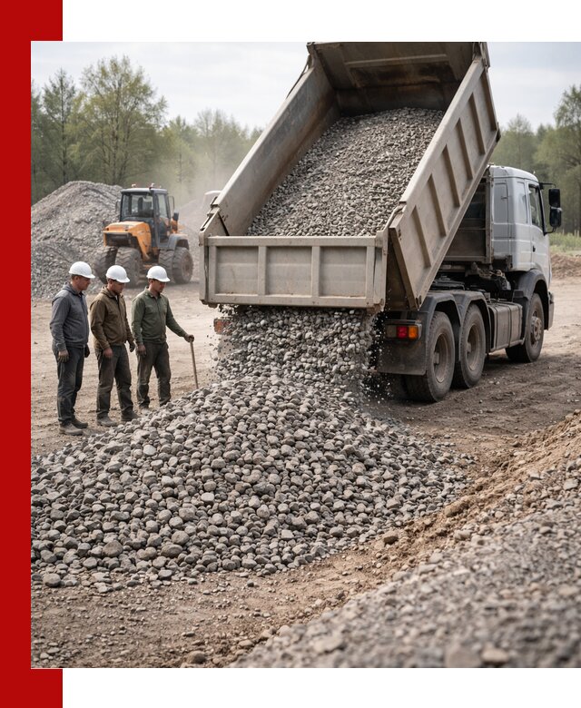 Доставка гравийного щебня фракции 70-120 в Алейске
