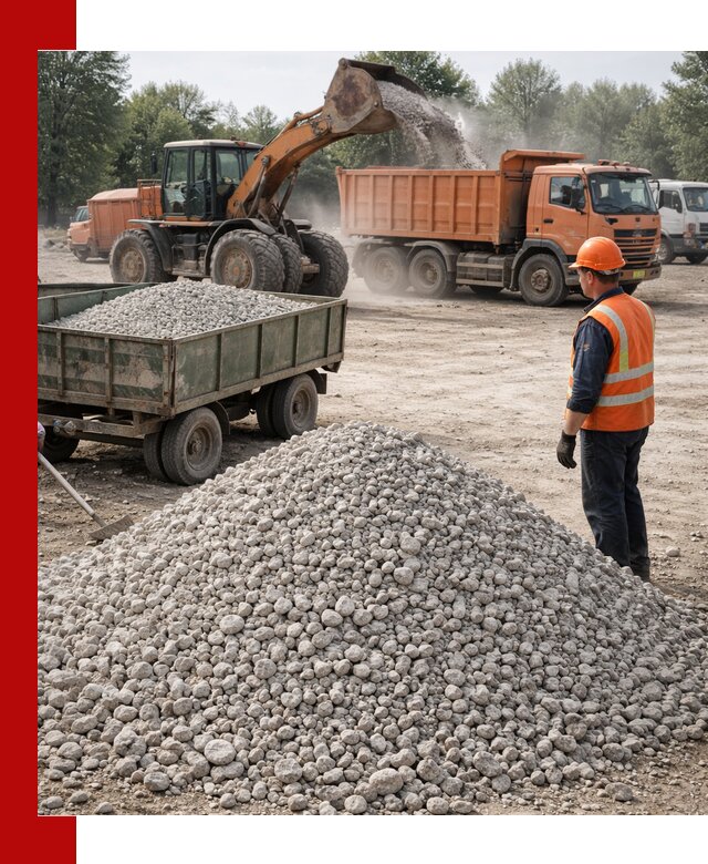 Доставка известнякового щебня фракция 20–40 в Алейске