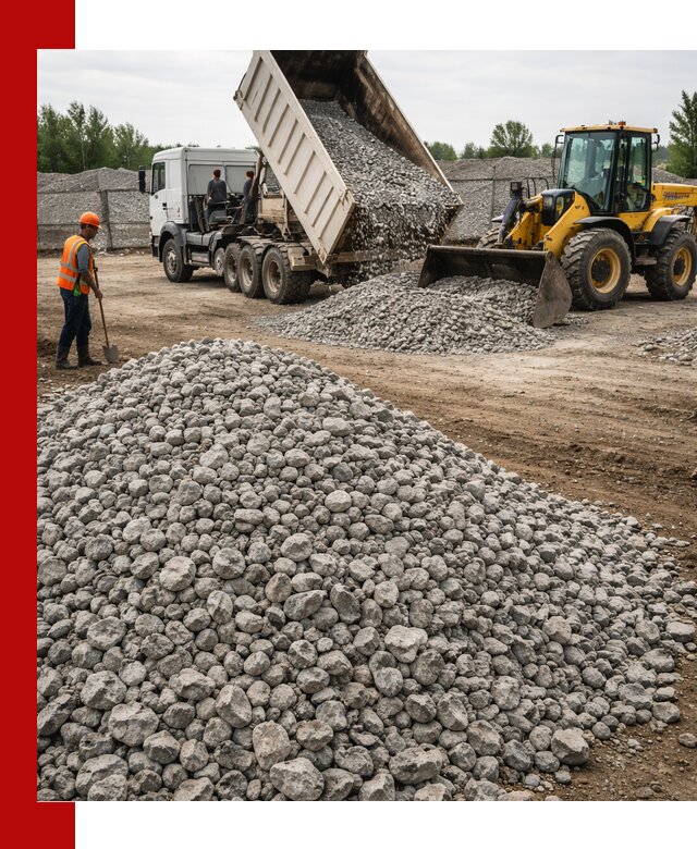 Доставка бетонного щебня фракции 40-70 в Алейске