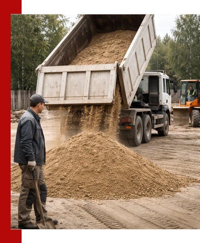 Доставка и продажа песка с разгрузкой в Алейске