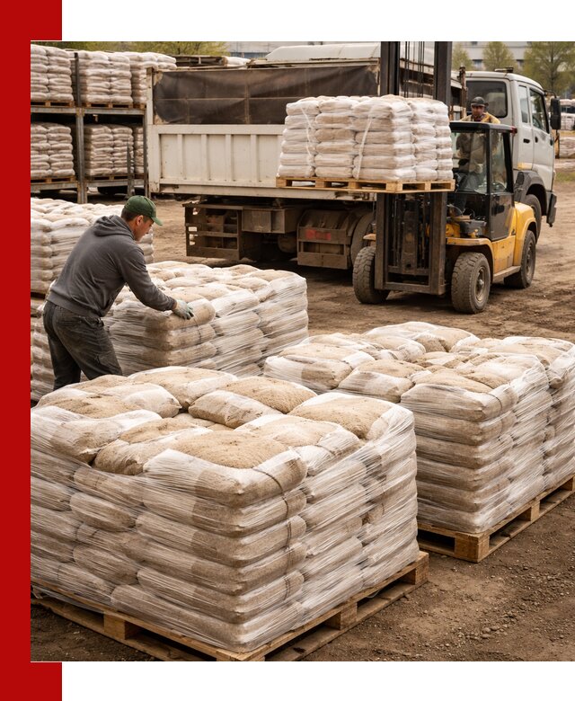 Карьерный песок в мешках с доставкой в Алейске