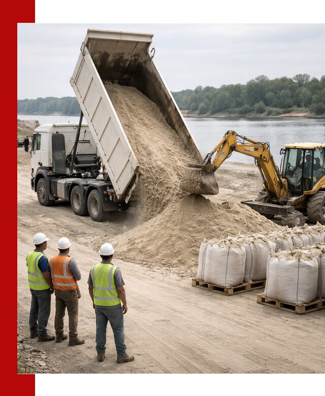 Доставка речного песка в Алейске самосвалами и погрузкой