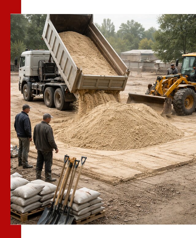Доставка мытого песка в Алейске с самосвалами по выгодной цене