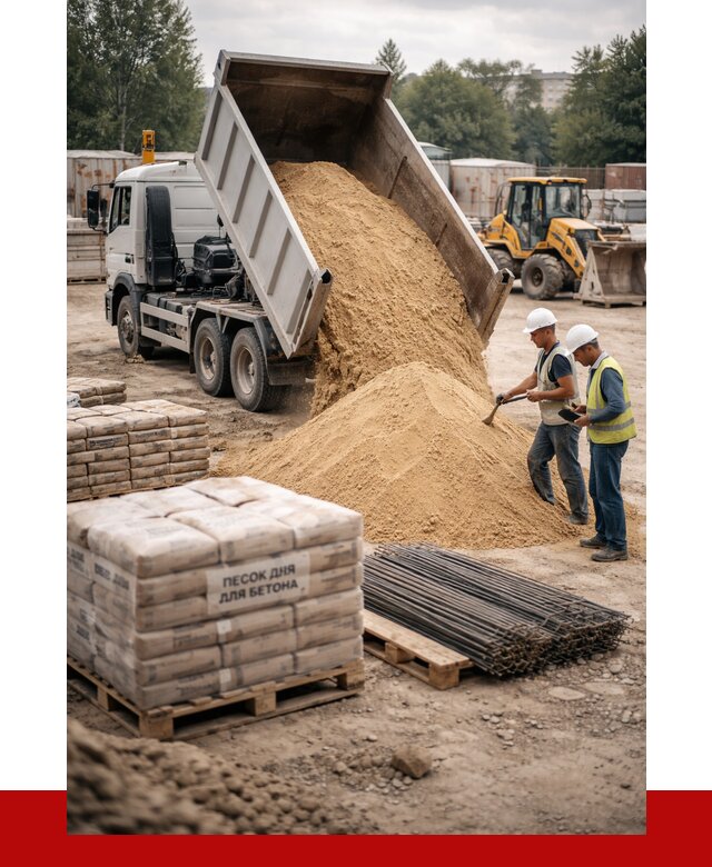 Песок для бетона в Алейске от 2578 р. с доставкой, ПРОНЕРУДЛук