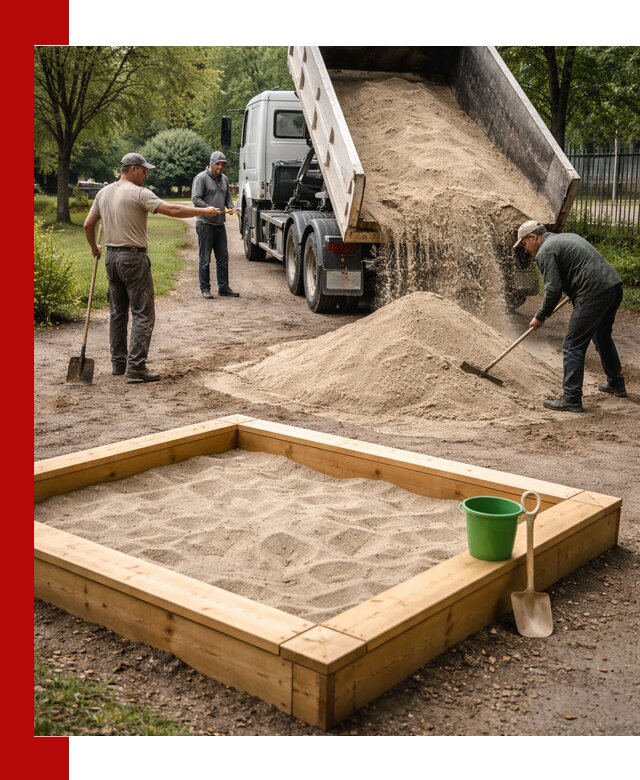 Песок для песочницы с доставкой в Алейске недорого и чистый