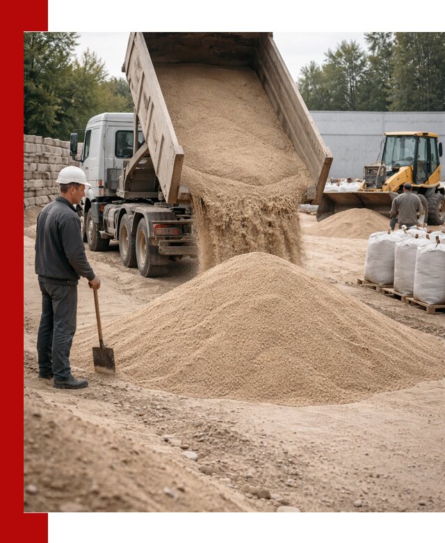 Кварцевый песок фракция 0–3 мм с доставкой в Алейске