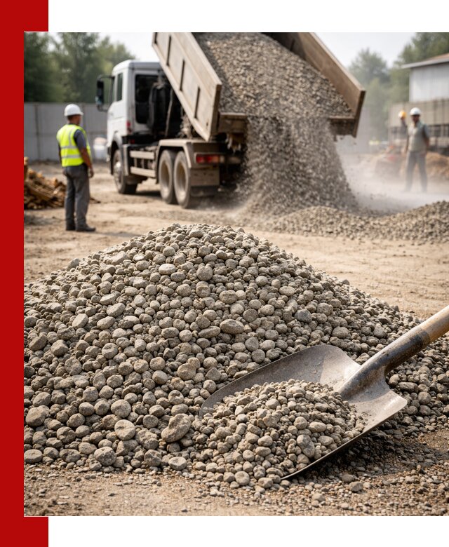 Доставка гравия фракции 20-40 в Алейске с самосвалами