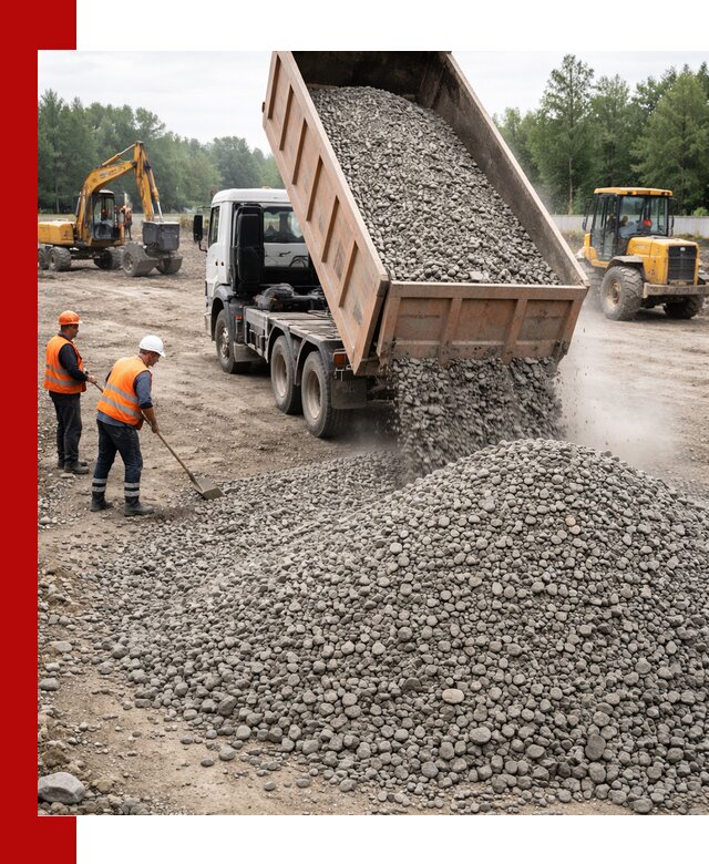 Доставка гравия фракции 40-70 в Алейске оптом и в розницу