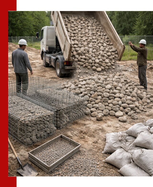 Камень для габионов фракция 70–151 в Алейске