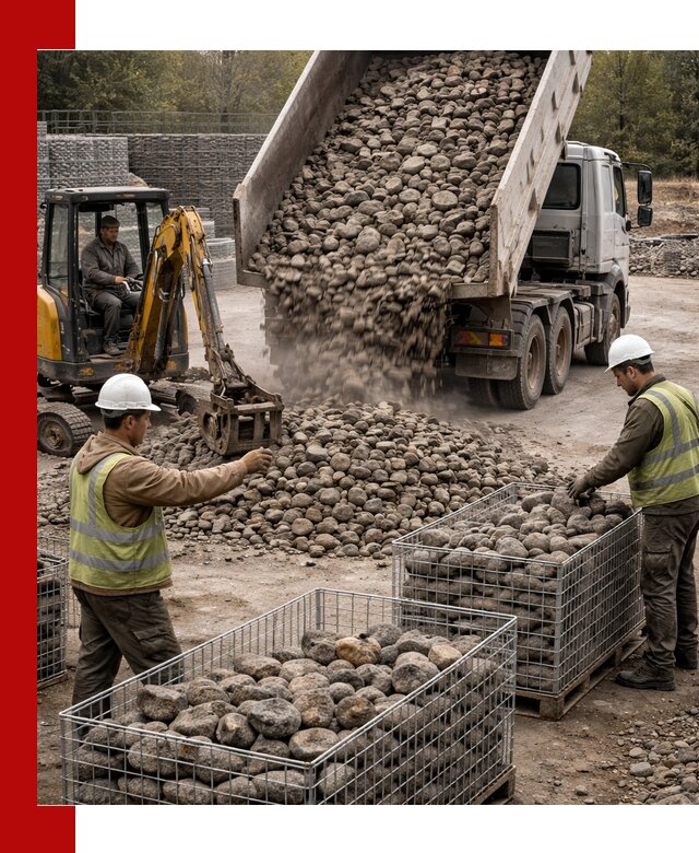 Камень для габионов фракция 100–201 в Алейске