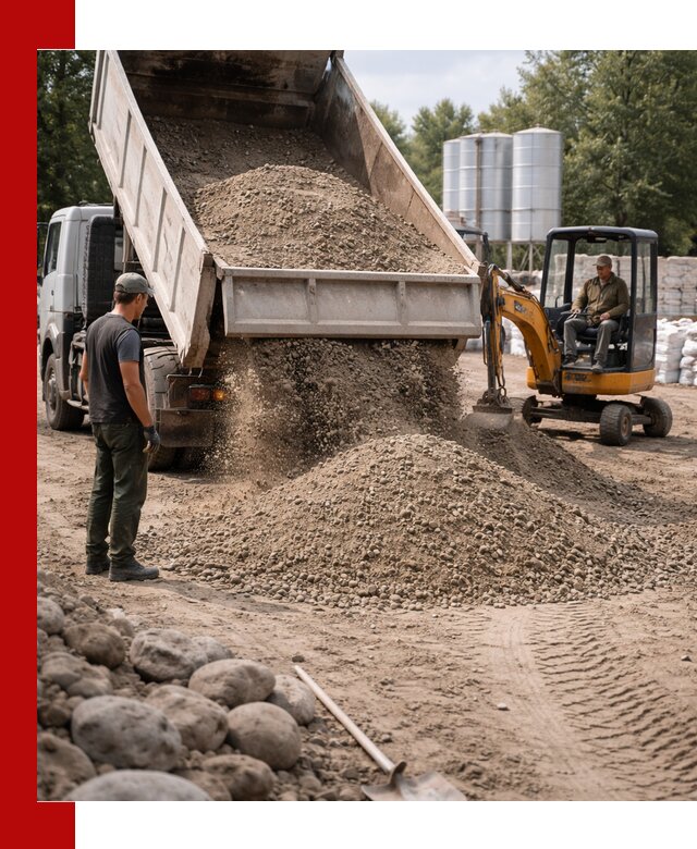 Доставка ПГС С3 в Алейске самосвалами и миксерами