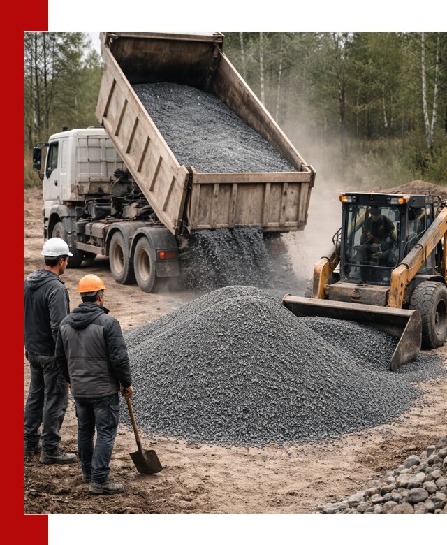 Гранитный отсев 0-5 с доставкой и разгрузкой в Алейске