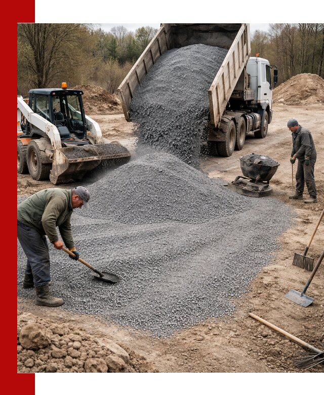 Отсев для подсыпки в Алейске — доставка и подсыпка на участок