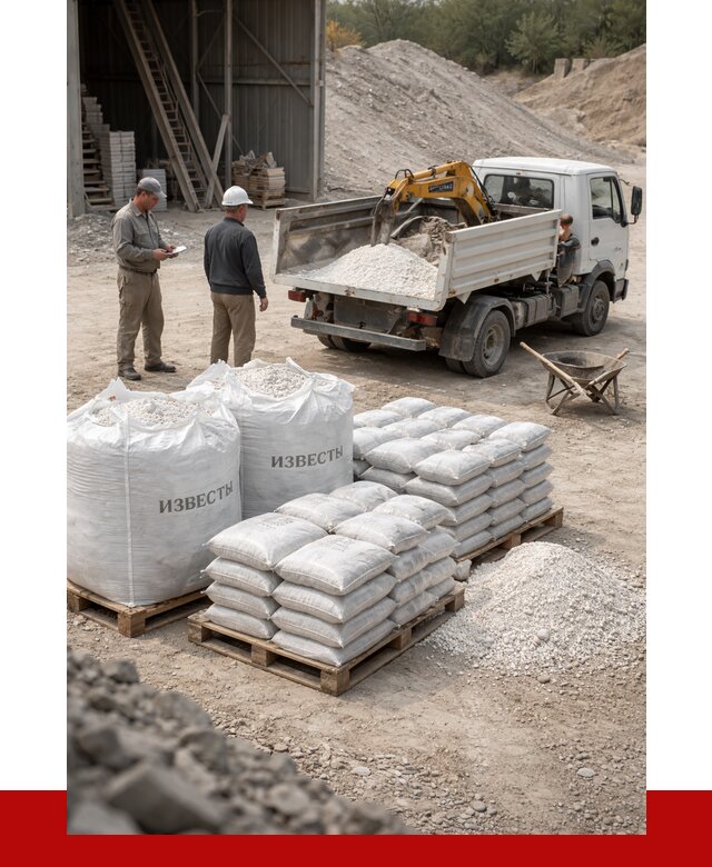 Известь строительная в Алейске с доставкой от 4331 р. | ПРОНЕРУДЛук