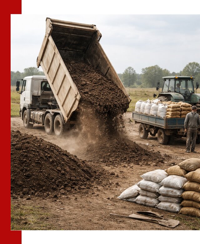 Доставка грунта и удобрений оптом в Алейске для сельхоз и строительства