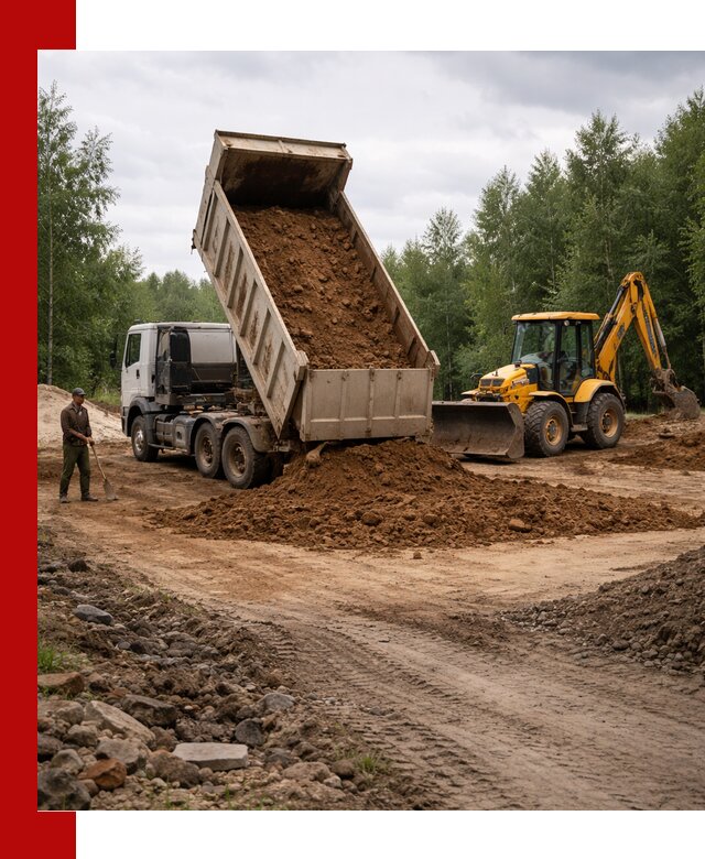Доставка суглинка самосвалами в Алейске подсыпка и планировка