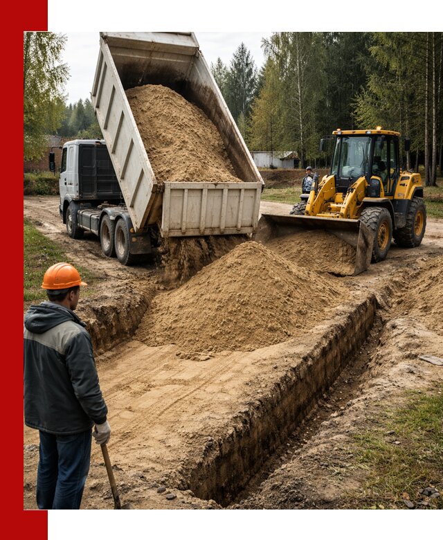 Доставка песчаного грунта в Алейске для строительных работ