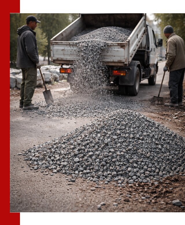 Гранитная крошка для посыпки дорог и тротуаров в Алейске