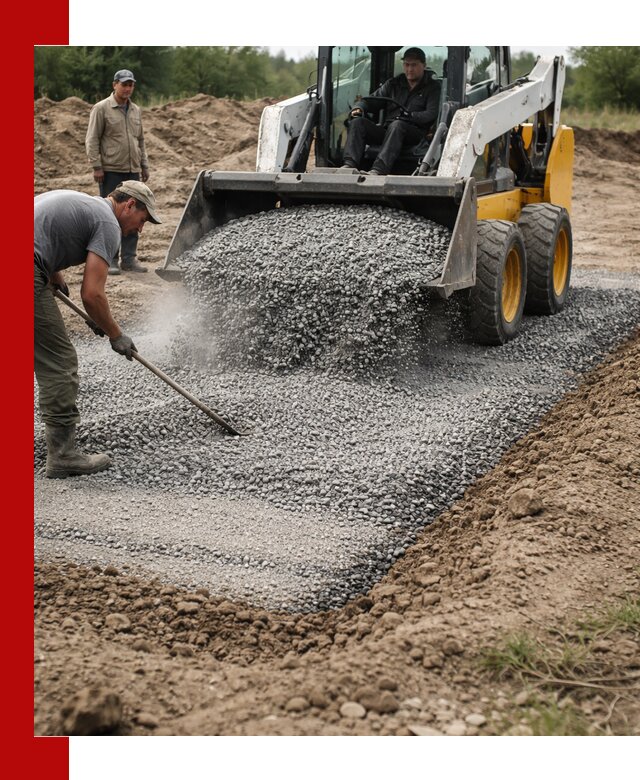 Устройство щебеночной подушки в Алейске для дорог и фундаментов